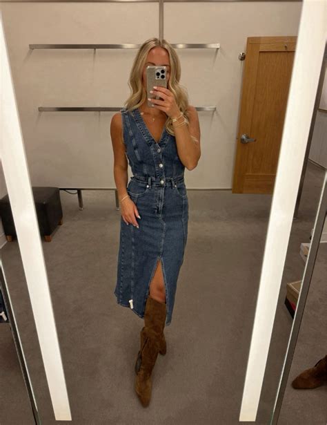 Western Style | Rails Denim Dress in 2025 | Suede dress outfit, Western ...