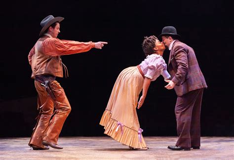 (L to R) Pierce Cassedy as Will Parker, Brit West as Ado Annie Carnes ...