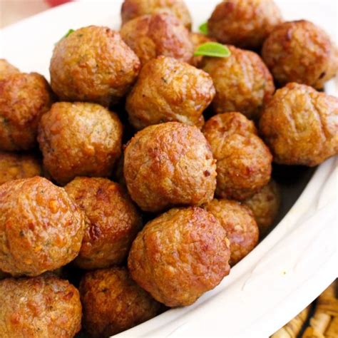Air Fryer Frozen Meatballs | The Two Bite Club