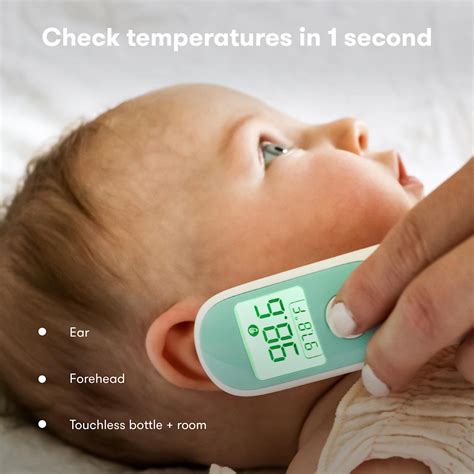 Frida Baby 3-in-1 Ear, Forehead + Touchless Infrared Thermometer ...