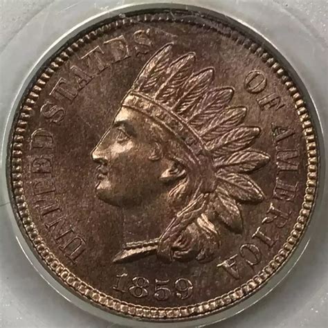 1859 Indian Head Cent PCGS MS-63 CAC - Old Pueblo Coin