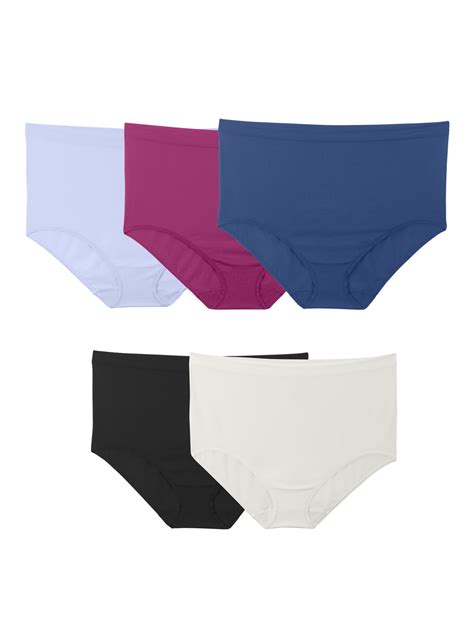 Fruit of the Loom Fit for Me Women's Plus Size Panties, Seamless Brief ...