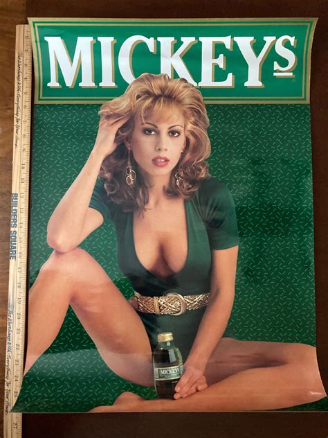 Vintage Mickeys Fine Malt Liquor Beer Original 1980's Poster Beautiful ...