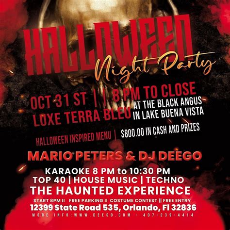 The Haunted Experience @ The Black Angus in Lake Buena Vista, Luxe Terra Blue Restaurant at the ...