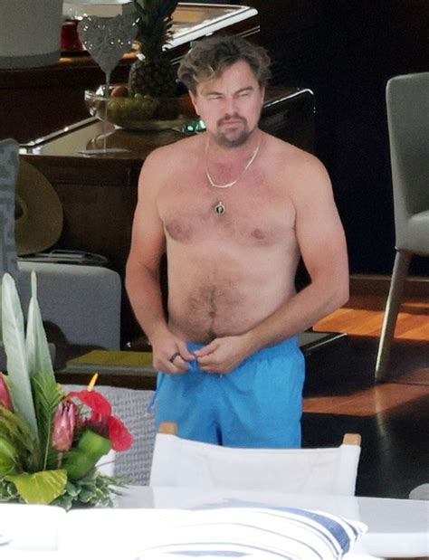 Shirtless Leonardo DiCaprio makes a splash as he spends day on yacht ...