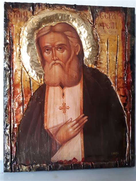 Saint St. Seraphim of Sarov Icon on Wood-orthodox Russian - Etsy UK