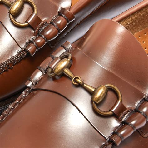 Bass Weejuns Lincoln Horse Bit Loafer Mid Brown Leather | END. (US)