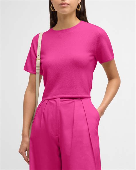 Charleston Short-Sleeve Cashmere Sweater | Neiman Marcus