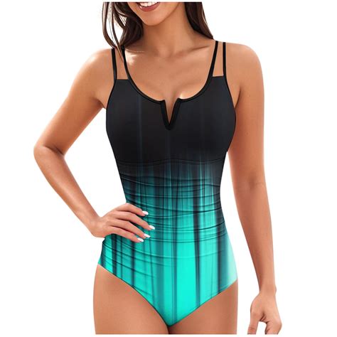 Ynynloco Womens One Piece Swimsuit Tummy Control - Slimming Bathing ...