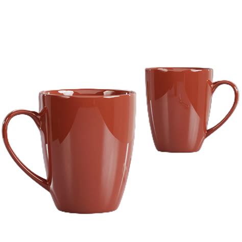 Buy The Earth Store Solid Brown Ceramic Coffee Mugs,Set of 2 Tea Mugs ...