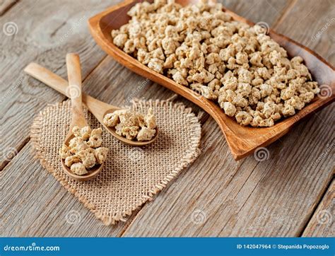 Textured Soy Protein TVP. Textured Vegetable Protein TSP. Soy Meat for ...