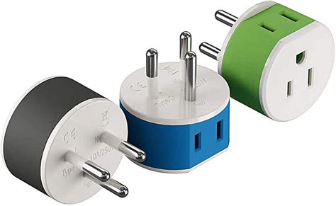 OREI Thailand Travel Plug Adapter - 2 USA Inputs - 3 Pack - Type O ...