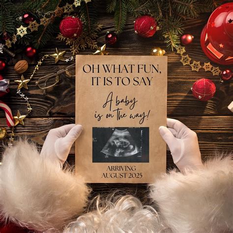Digital Pregnancy Announcement Holiday / Christmas Baby Announcement ...
