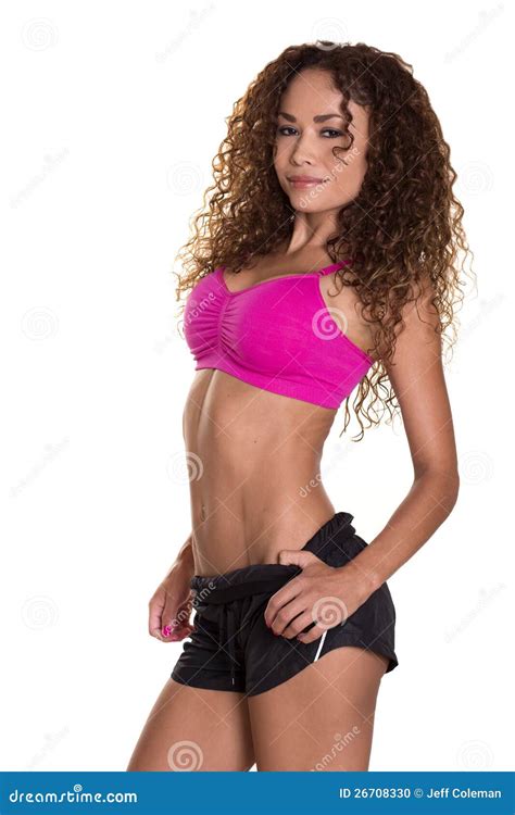 Female Fitness Model with a Perfect Body. Stock Photo - Image of piece ...