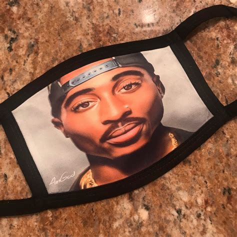 2pac Shakur Nose Ring Face Mask Reusable Washable Double Layer - Etsy