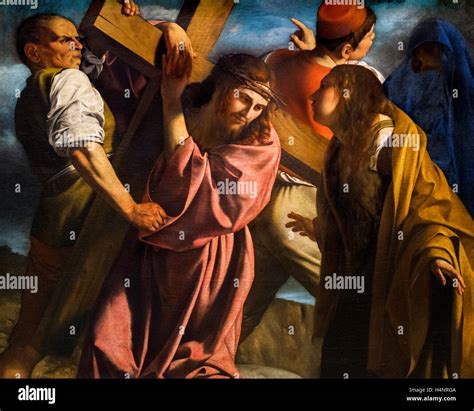 Christ Carrying the Cross by Orazio Lomi Gentileschi (1563-1639), c ...