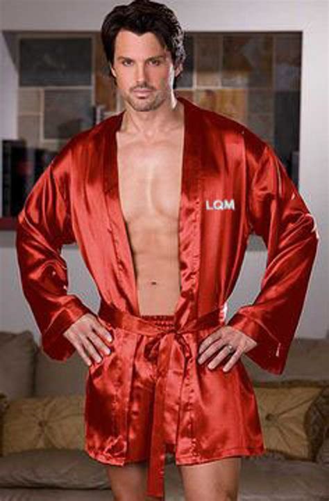 Men's Luxury Silky Satin Robe and Boxer Shorts Set with a | Etsy