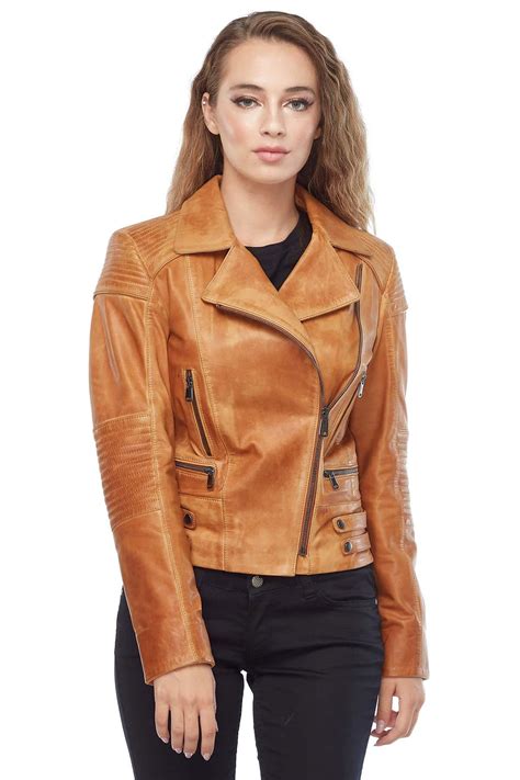 Light Brown Leather Jacket Women