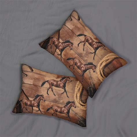 Cowboy Pillows Rodeo Cowboy Horses Lumbar Pillow Cowboy Throw Cushion ...