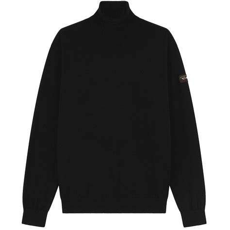 Paul and Shark Turtle Neck Jumper - Black C0P1042-011