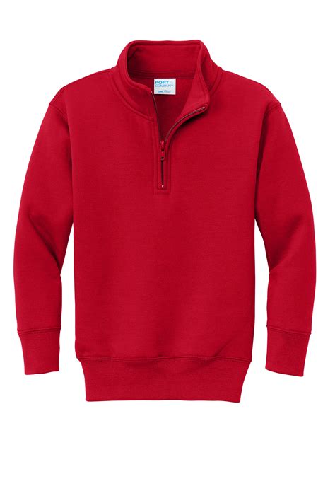 Port & Co Youth Core Fleece 1/4-Zip Pullover Sweatshirt | Product ...