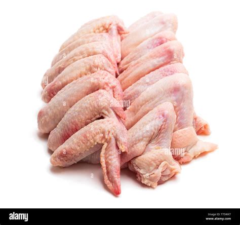 Raw chicken wings isolated on white Stock Photo - Alamy