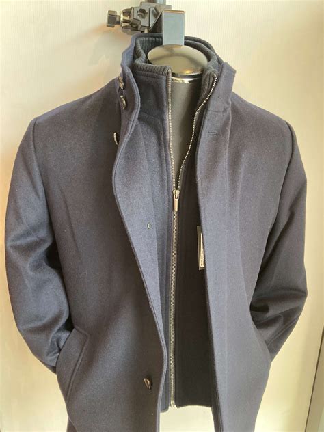 Navy Wool Winter Car Coat - Robbie Brown Menswear