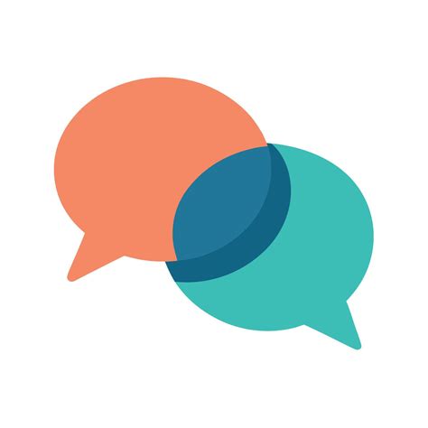 Two Overlapping Speech Bubbles Icon Indicating Conversation and ...