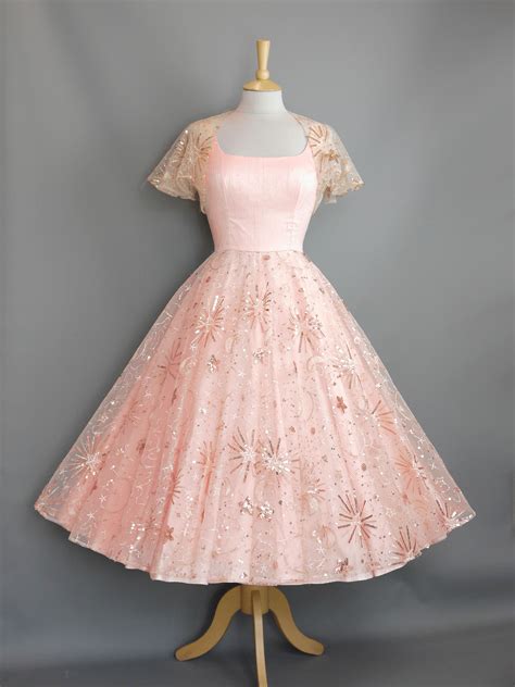 Pink Celestial Wedding Dress in Silk & Copper Sequin Lace