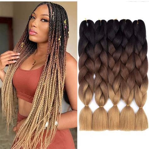 Ombre Jumbo Synthetic Braiding Hair Jumbo Braid Ombre Braiding - Etsy