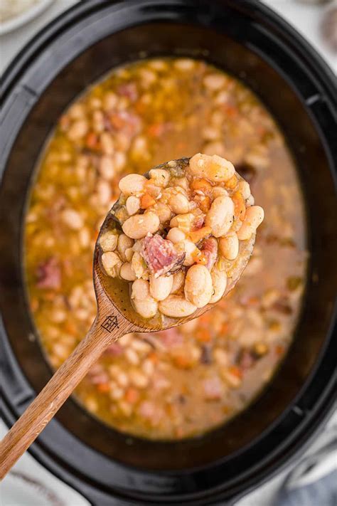 Ham Hock And White Beans Slow Cooker Recipe | Deporecipe.co