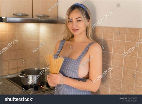 Sexy Girl Apron Big Breasts Cooking Stock Photo 2302758915 | Shutterstock