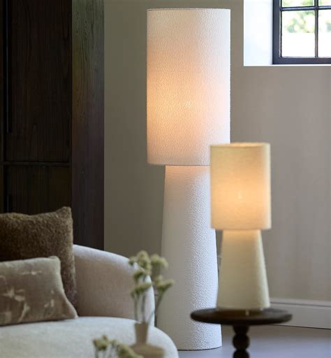 cream floor lamp in fabric – Idyll Home