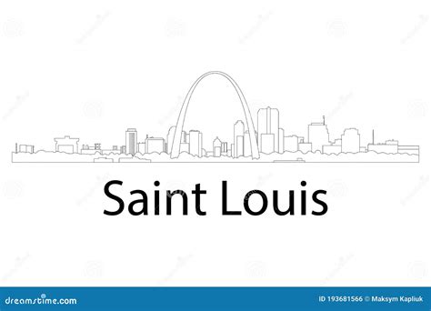 The Skyline of Saint Louis, Missouri. Vector Illustration Stock Vector ...