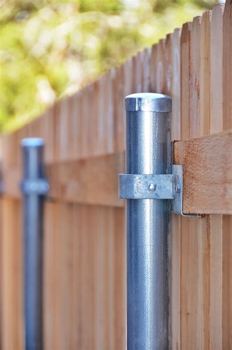 Install wood fence with metal posts - Wooden Wine Box Double