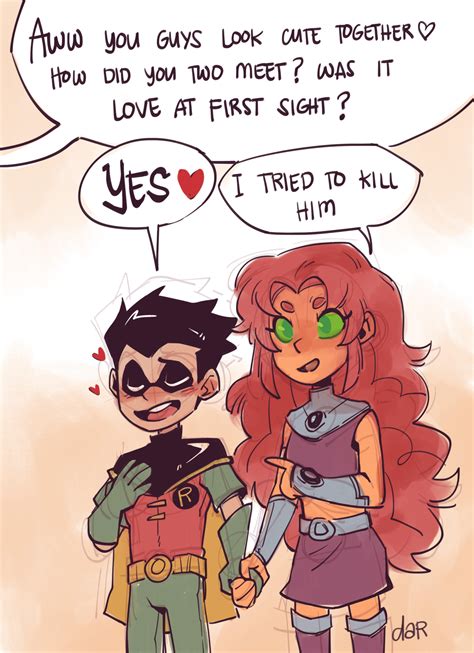 [Fan Art] Robin and Starfire by Dardraws : r/DCcomics