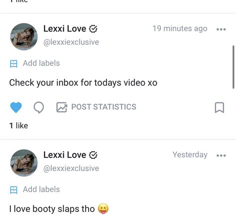 TW Pornstars - Lexxi Love. Twitter. When they don’t let you post public play to the wall ...