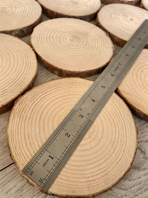 10 PCS 5" Inches Pine Slices | Wooden Slices | Rustic Wood Slices for ...