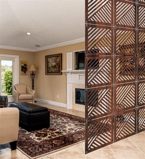 Buy Walnut Engineered Wood Elegant Set Of 12 Hanging Room Divider at 31 ...