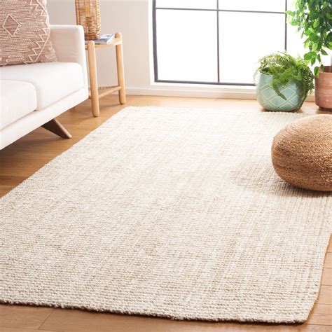 SAFAVIEH Natural Fiber Milica Solid Area Rug, Ivory, 2'3" x 4 ...