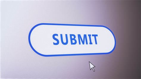Submit button tag pressed on computer screen by cursor pointer mouse ...