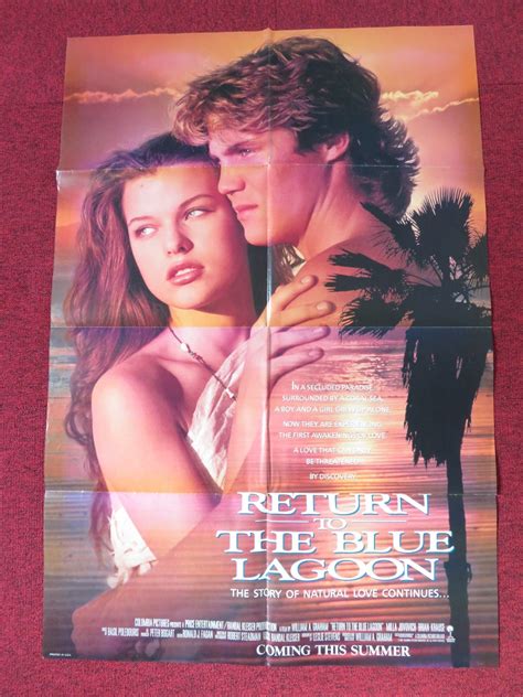 RETURN TO THE BLUE LAGOON FOLDED US ONE SHEET POSTER MILLA JOVOVICH KR ...