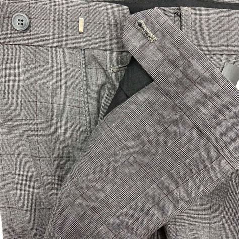 Blaq Mens Dress Pants Grey / Pattern 97R Wool Polyester