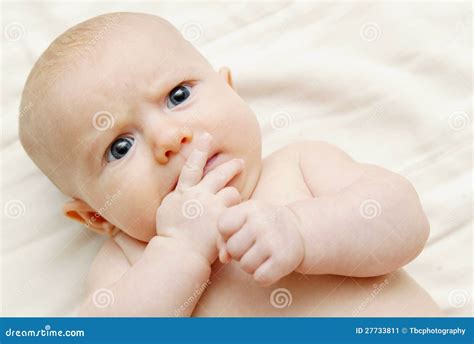 Cute Baby Boy Thinking