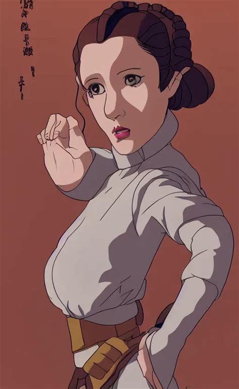 Princess Leia, dramatic lighting, anime, style of | Stable Diffusion ...