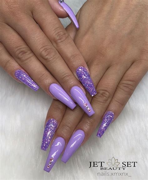 Purple Nail Designs Acrylic Nails at Doris Watson blog