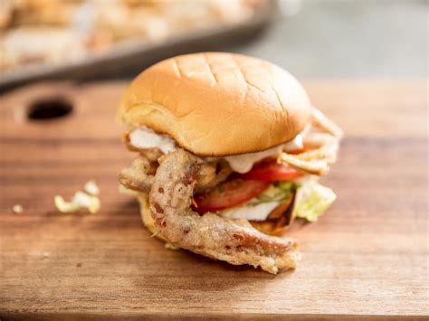 Classic Fried Soft-Shell Crab Sandwiches With Lettuce and Tomato Recipe