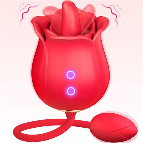 Amazon.com: Rose Toy Vibrator for Women, Tongue Licking Vibrator with Vibrating Egg, G Spot Rose ...