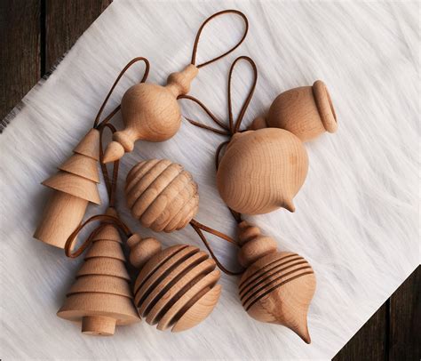 Handmade Wooden Christmas Tree Ornaments Hand Turned Wooden - Etsy