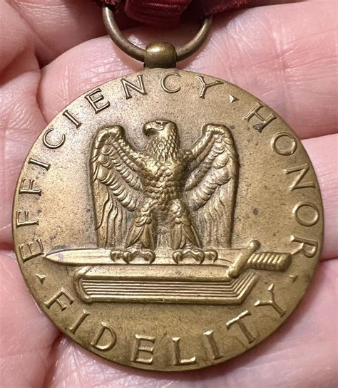 Vintage WWII Army Efficiency Honor Fidelity For GOOD CONDUCT Medal with ...